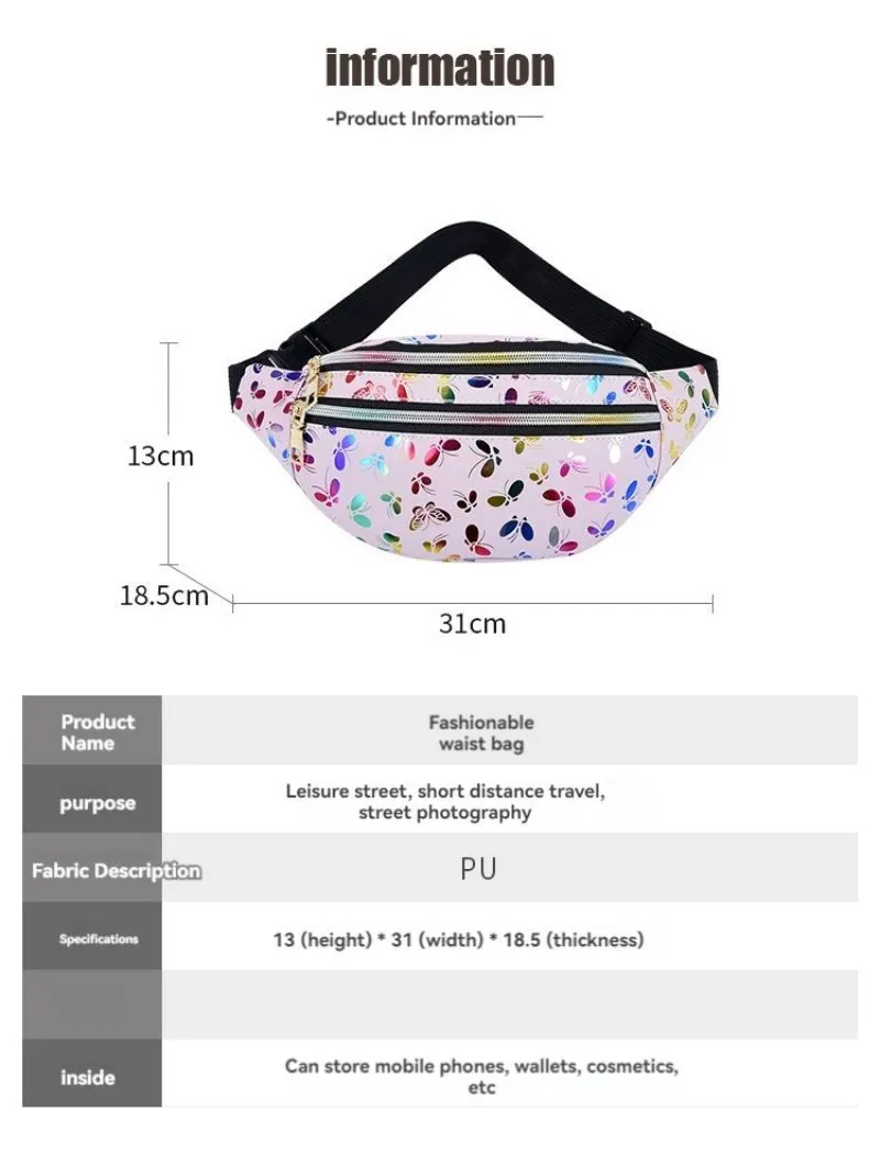 Colorful Double Zip Waist Bag - King Stone Brothers and Co™️