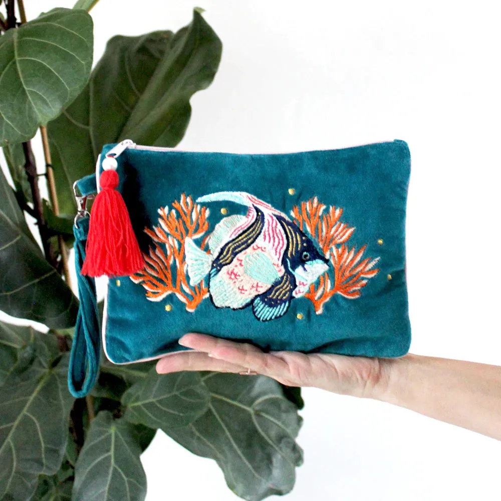 Coral Fish/Seahorse Clutch Bag-house ot disaster