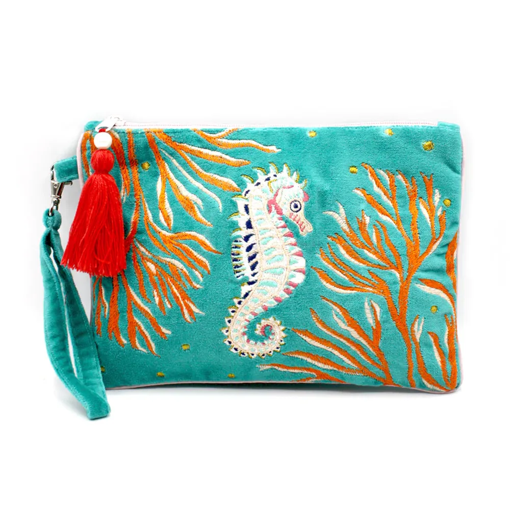 Coral Fish/Seahorse Clutch Bag-house ot disaster