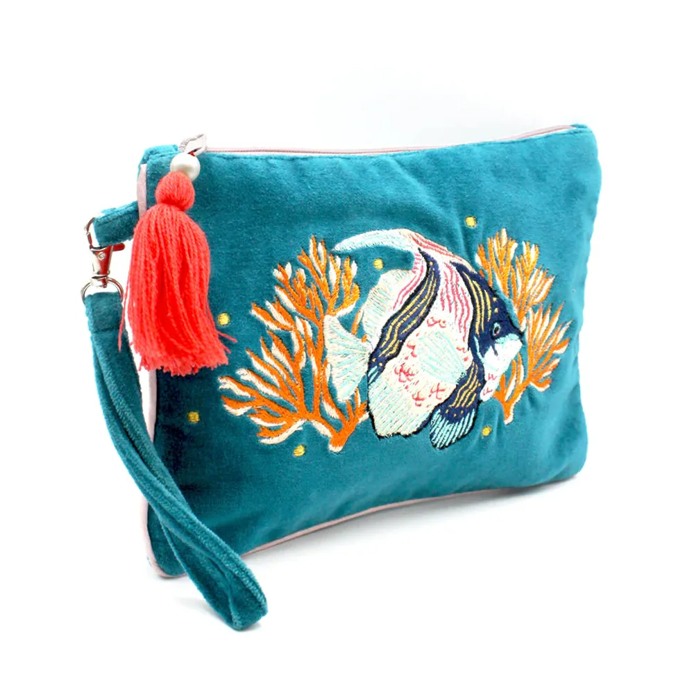 Coral Fish/Seahorse Clutch Bag-house ot disaster