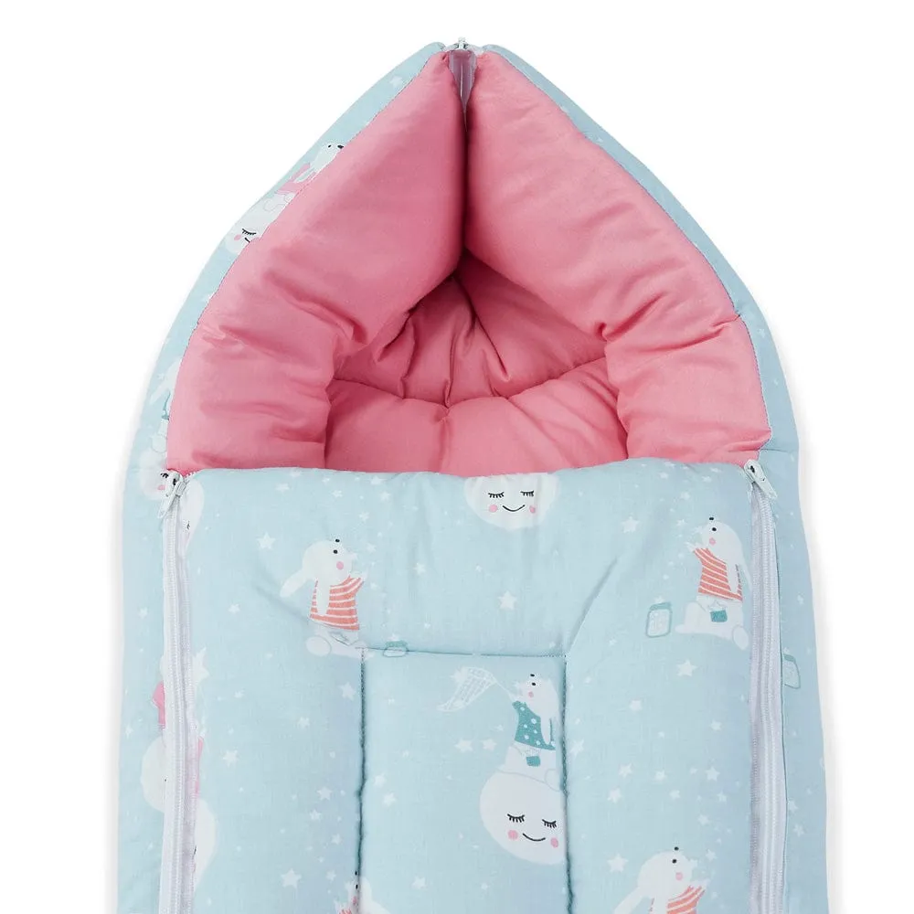 Cotton Carrier Nest cum sleeping bag, Serene Dreamscape ( Newborn - 3 Months)