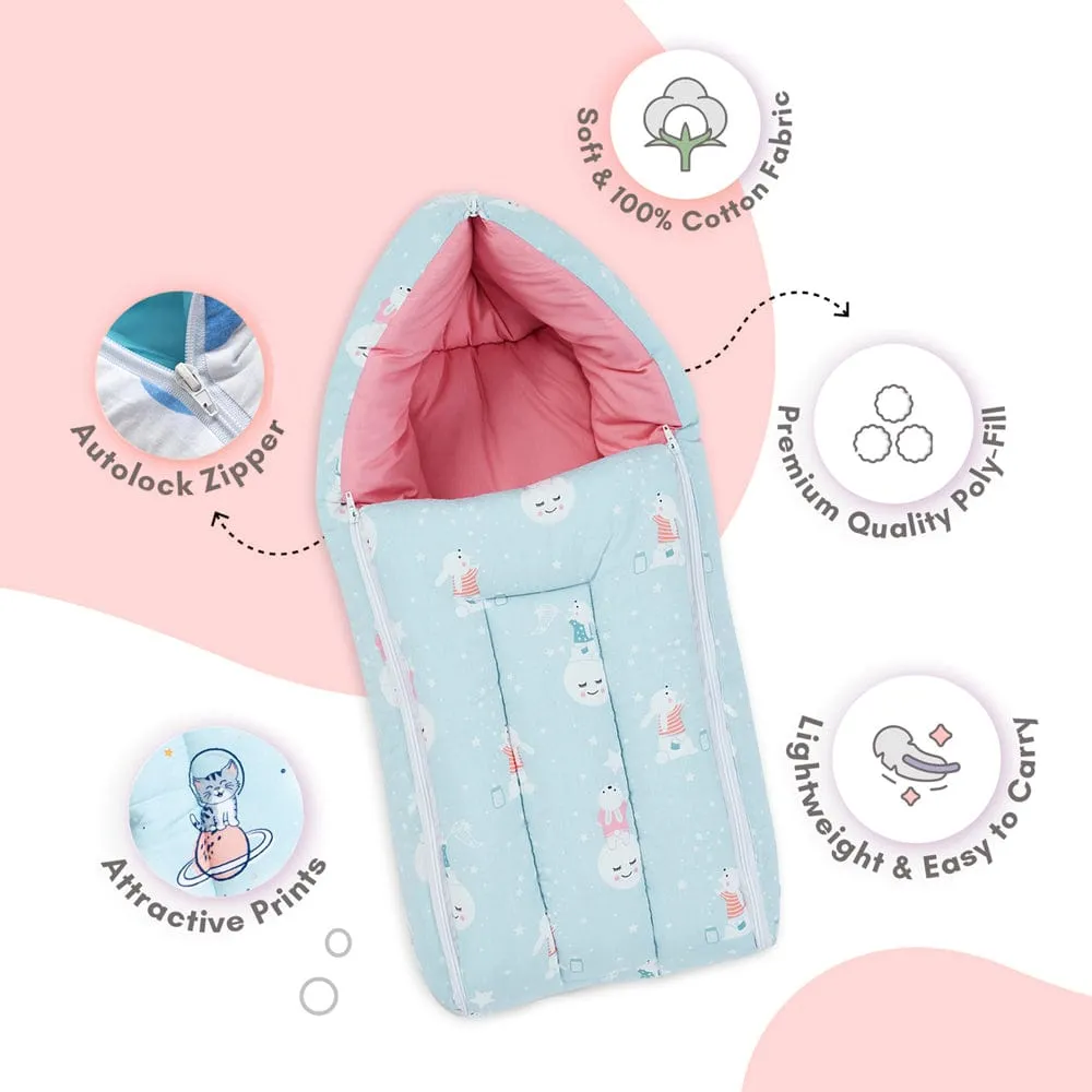 Cotton Carrier Nest cum sleeping bag, Serene Dreamscape ( Newborn - 3 Months)