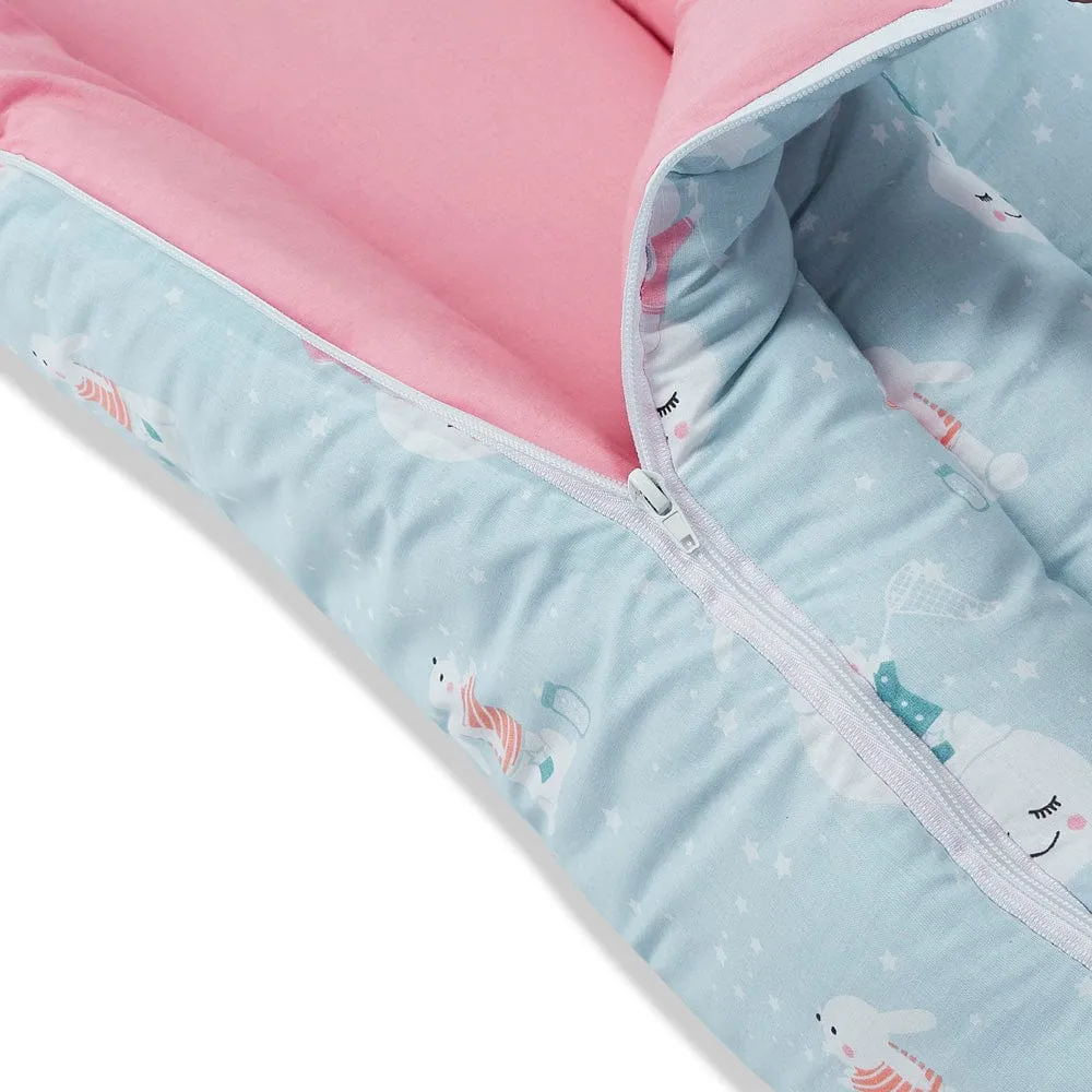 Cotton Carrier Nest cum sleeping bag, Serene Dreamscape ( Newborn - 3 Months)