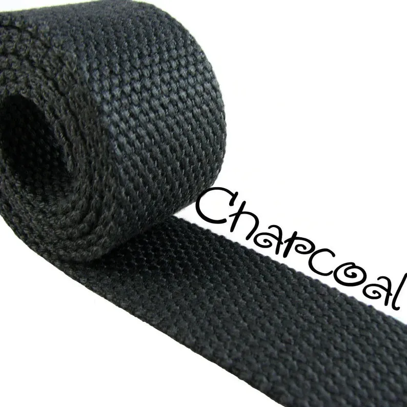 Cotton Webbing - Charcoal