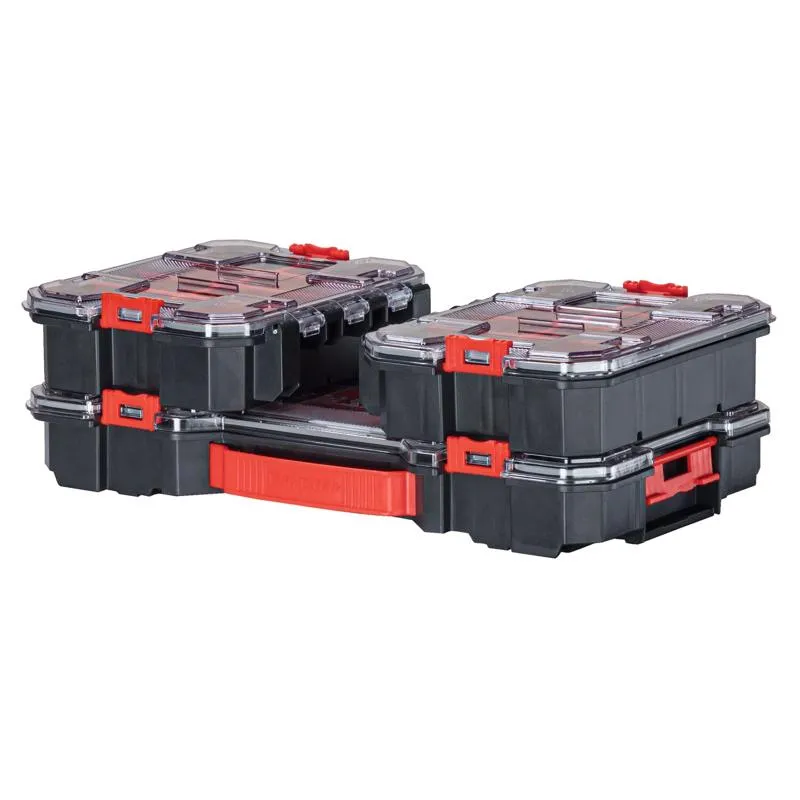 Craftsman VersaStack 9.84 in. W X 2.73 in. H Small Parts Bin Plastic 20 compartments Black/Red