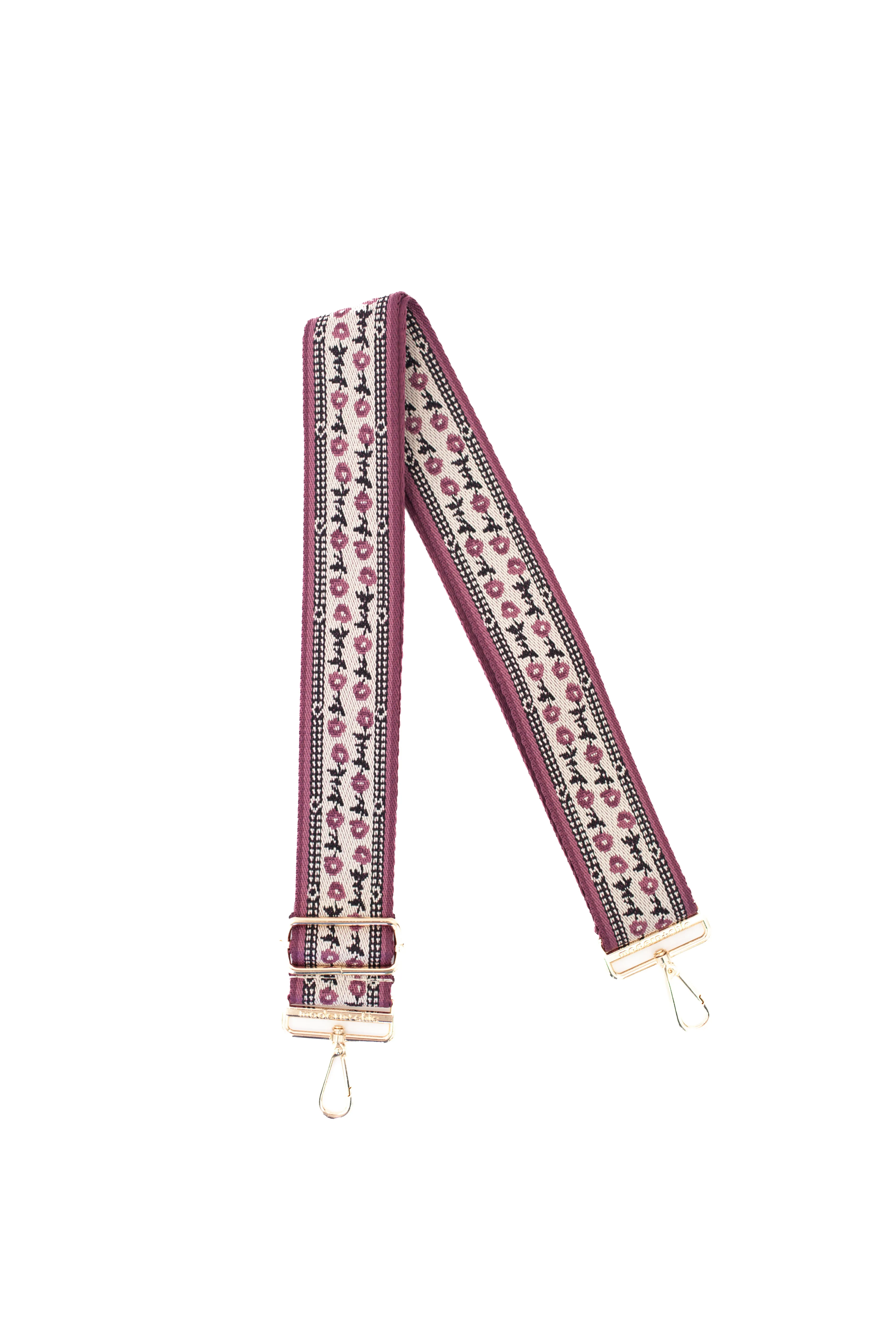 Cross-Stitch Vintage Floral Adjustable Woven Bag Strap