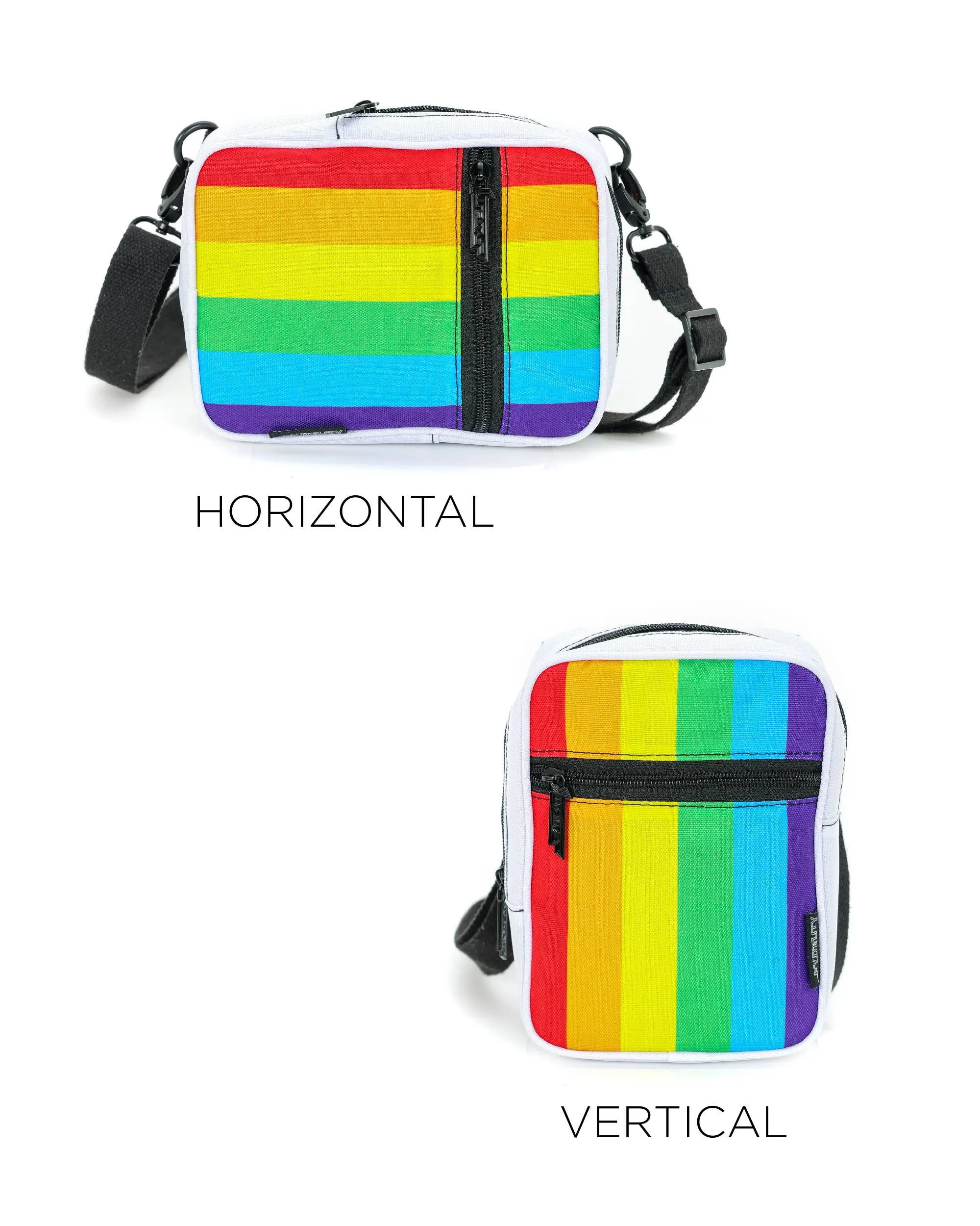 Crossbody Sidekick Sling Bag (Rainbow Stripe)