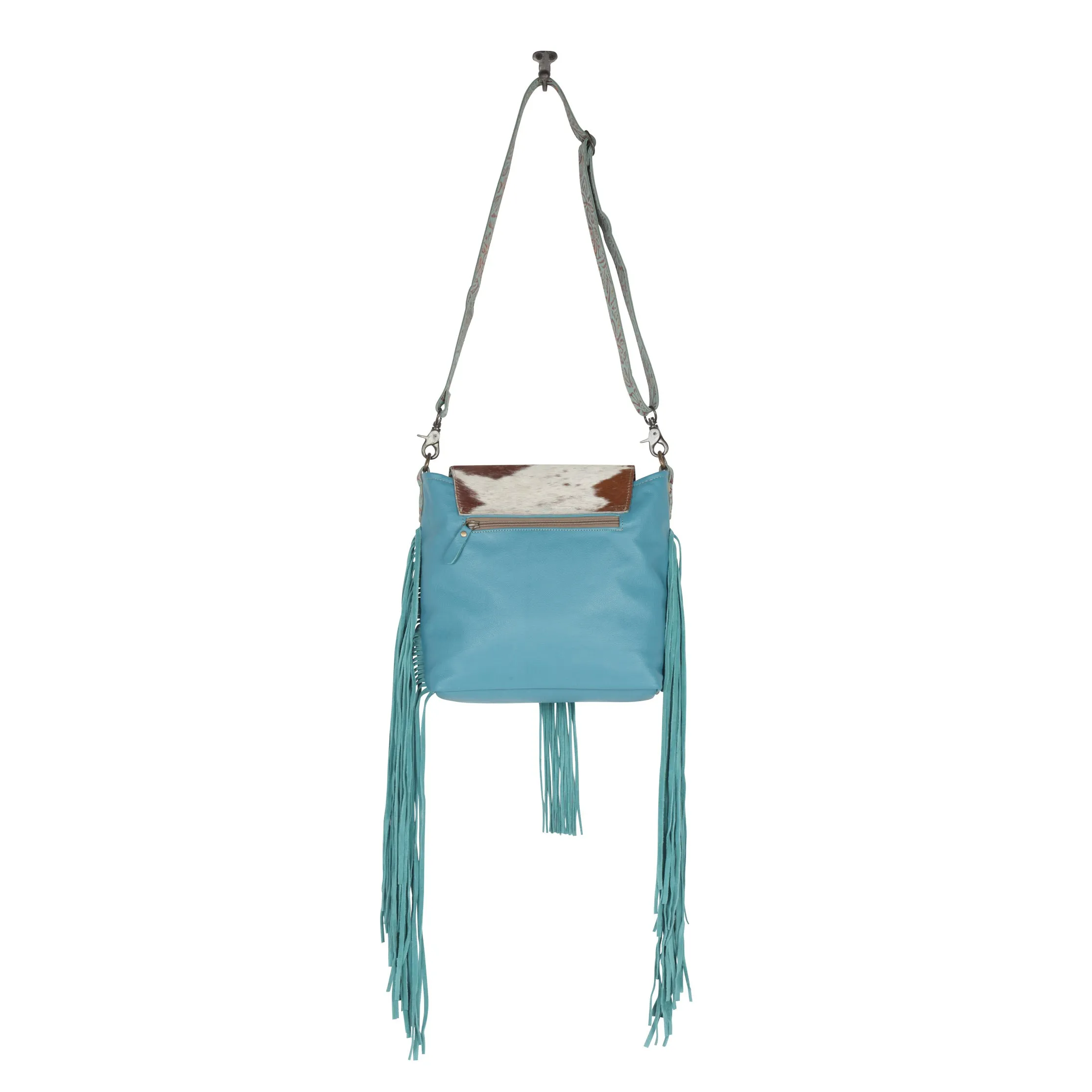 Cyan Accenture Leather & Hairon Bag