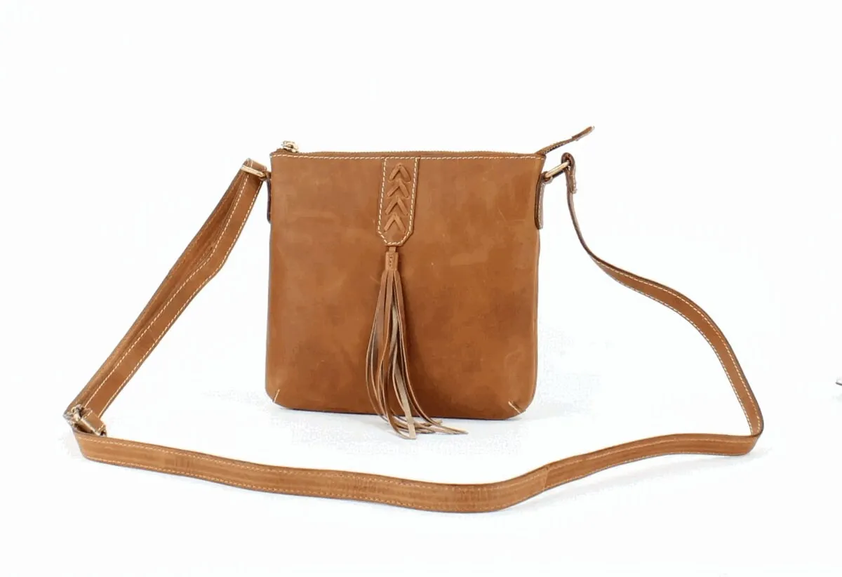 Denver Black Leather Crossbody