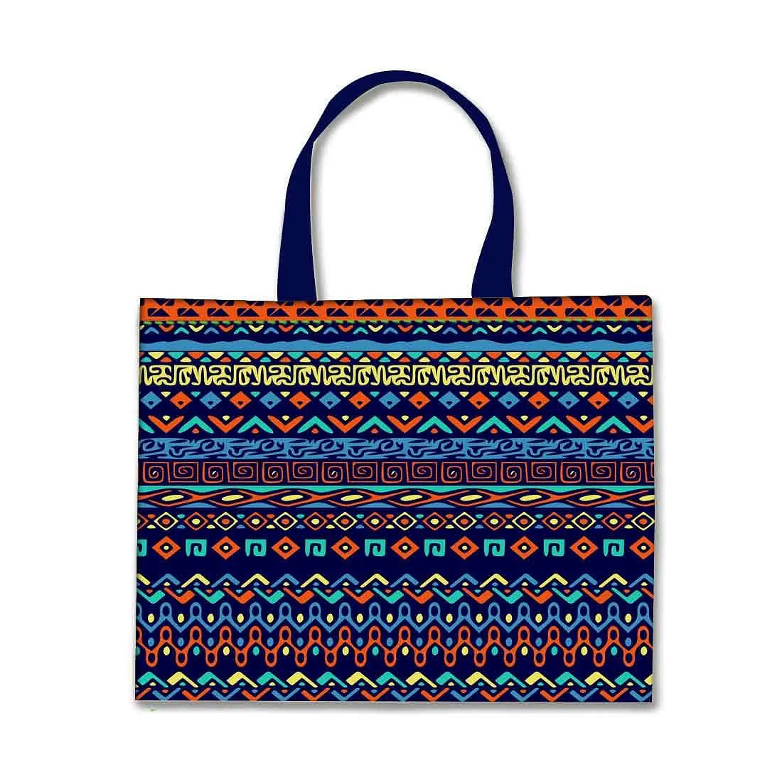 Designer Tote Bag With Zip Beach Gym Travel Bags -  esigner Ethnic Patterns