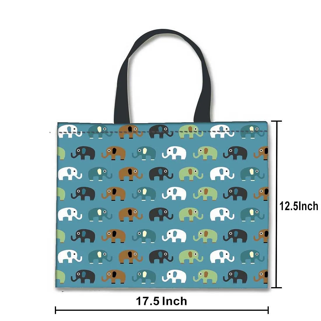 Designer Tote Bag With Zip Beach Gym Travel Bags -  Small Elephant