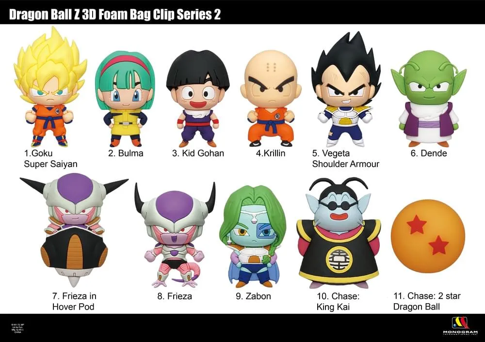 Dragon Ball Z Series 2 3D Foam Bag Clip | One Random