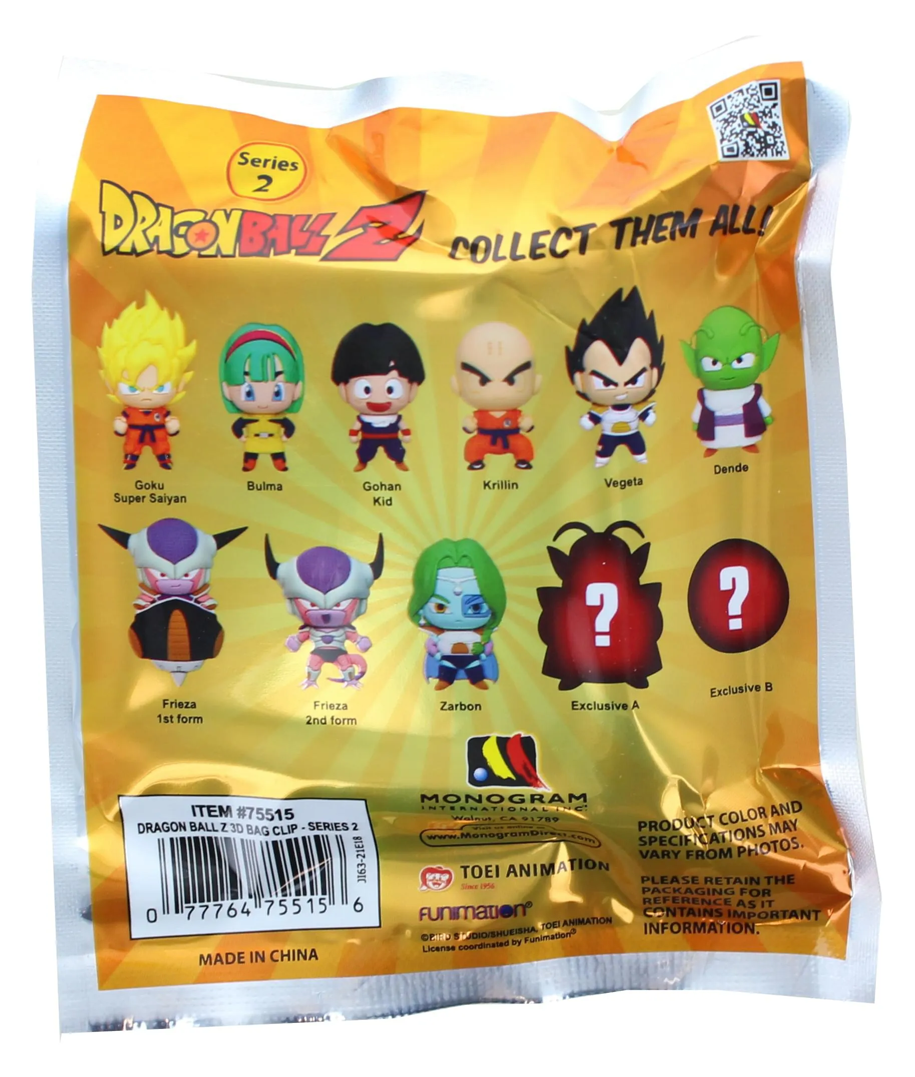 Dragon Ball Z Series 2 3D Foam Bag Clip | One Random