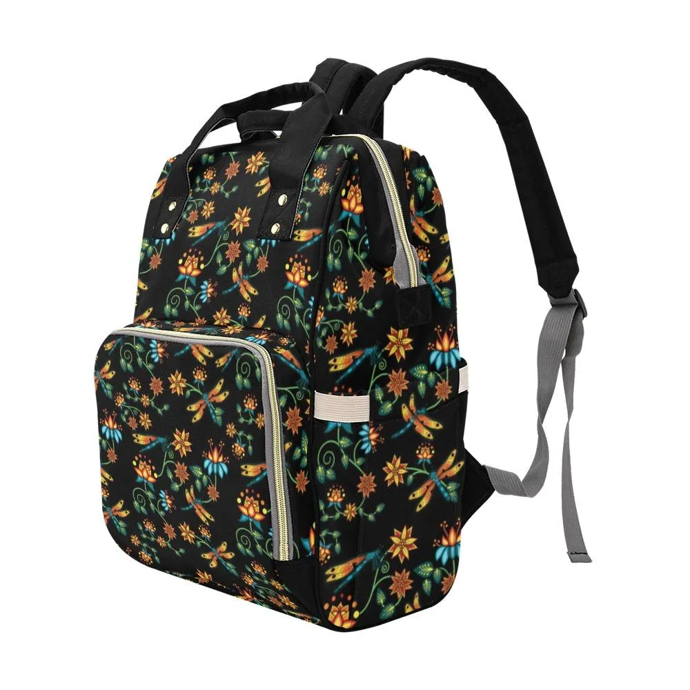 Dragon Lily Noir Multi-Function Diaper Backpack/Diaper Bag