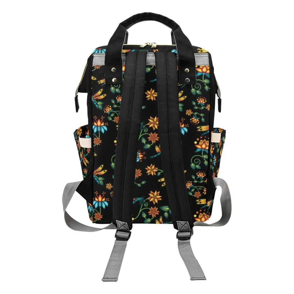 Dragon Lily Noir Multi-Function Diaper Backpack/Diaper Bag