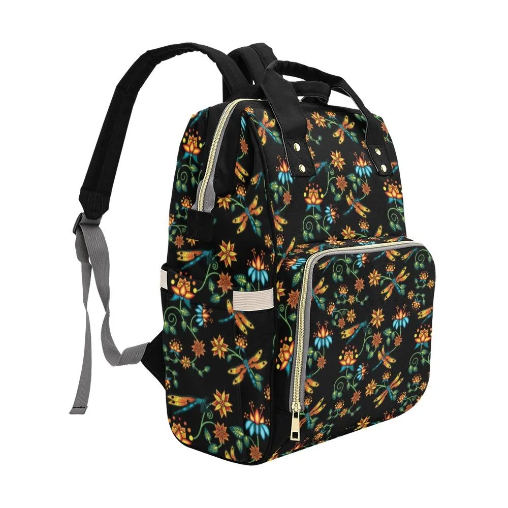 Dragon Lily Noir Multi-Function Diaper Backpack/Diaper Bag