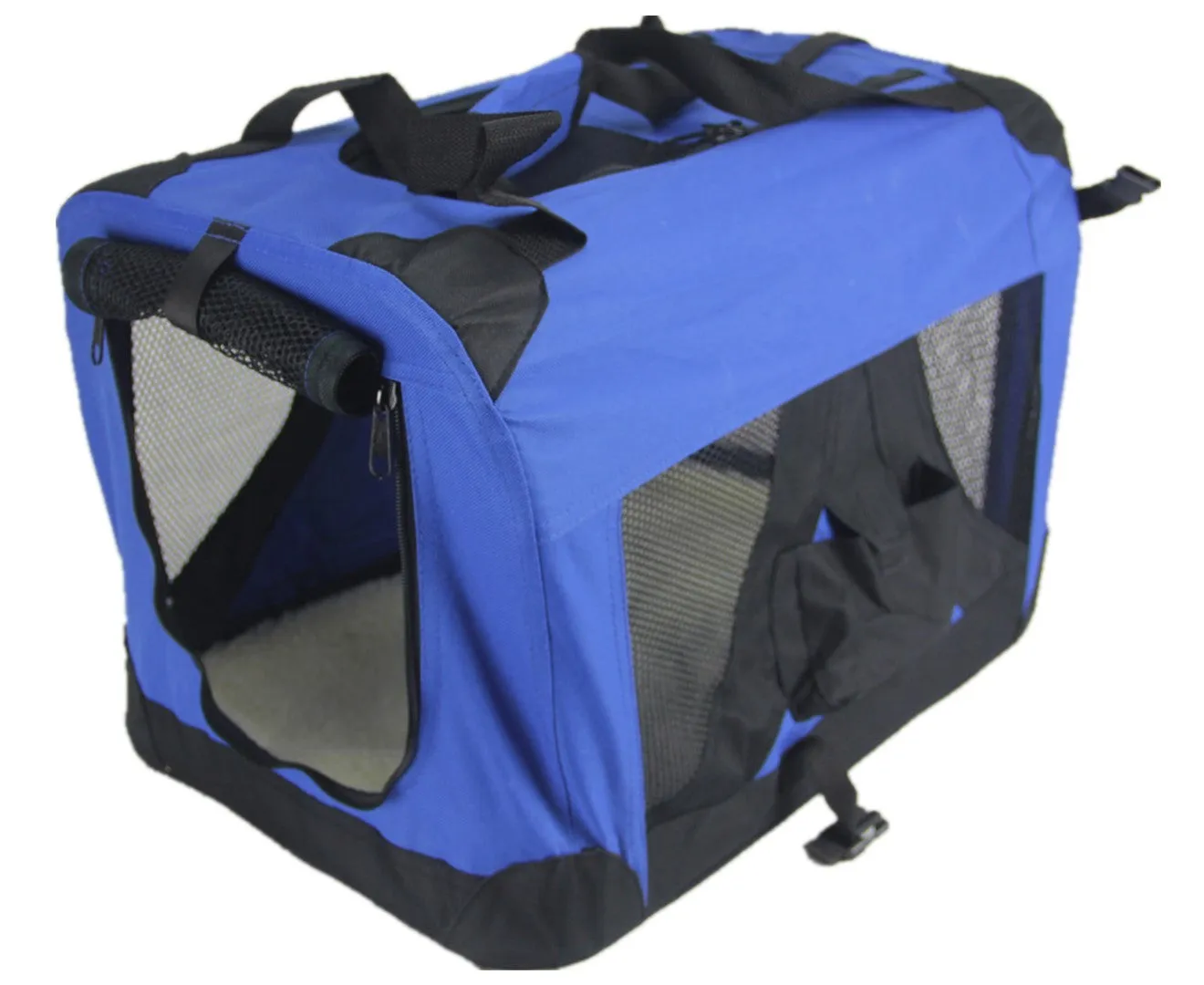 Durable XL Foldable Water-Resistant Soft Dog Crate - Blue