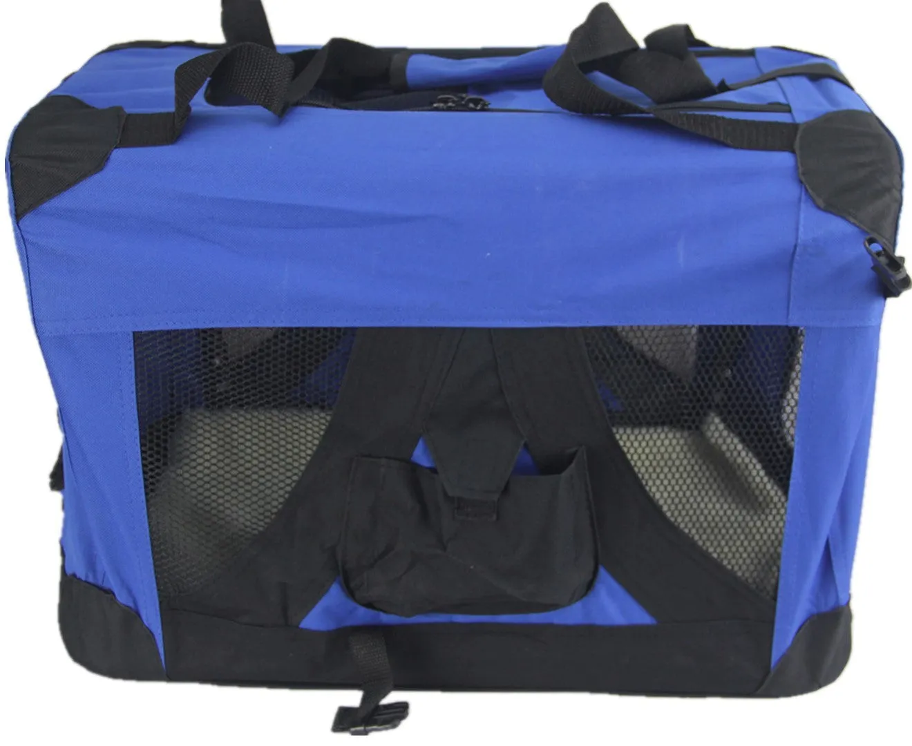 Durable XL Foldable Water-Resistant Soft Dog Crate - Blue