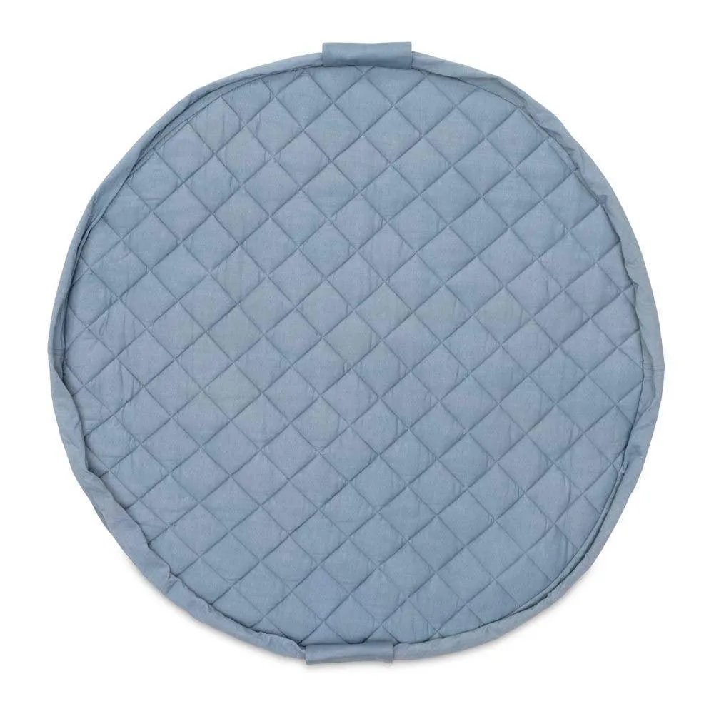 Dusty Blue · Organic 3-in-1 Play Mat