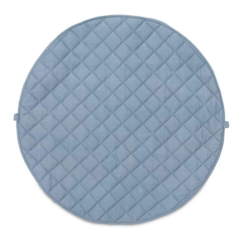 Dusty Blue · Organic 3-in-1 Play Mat