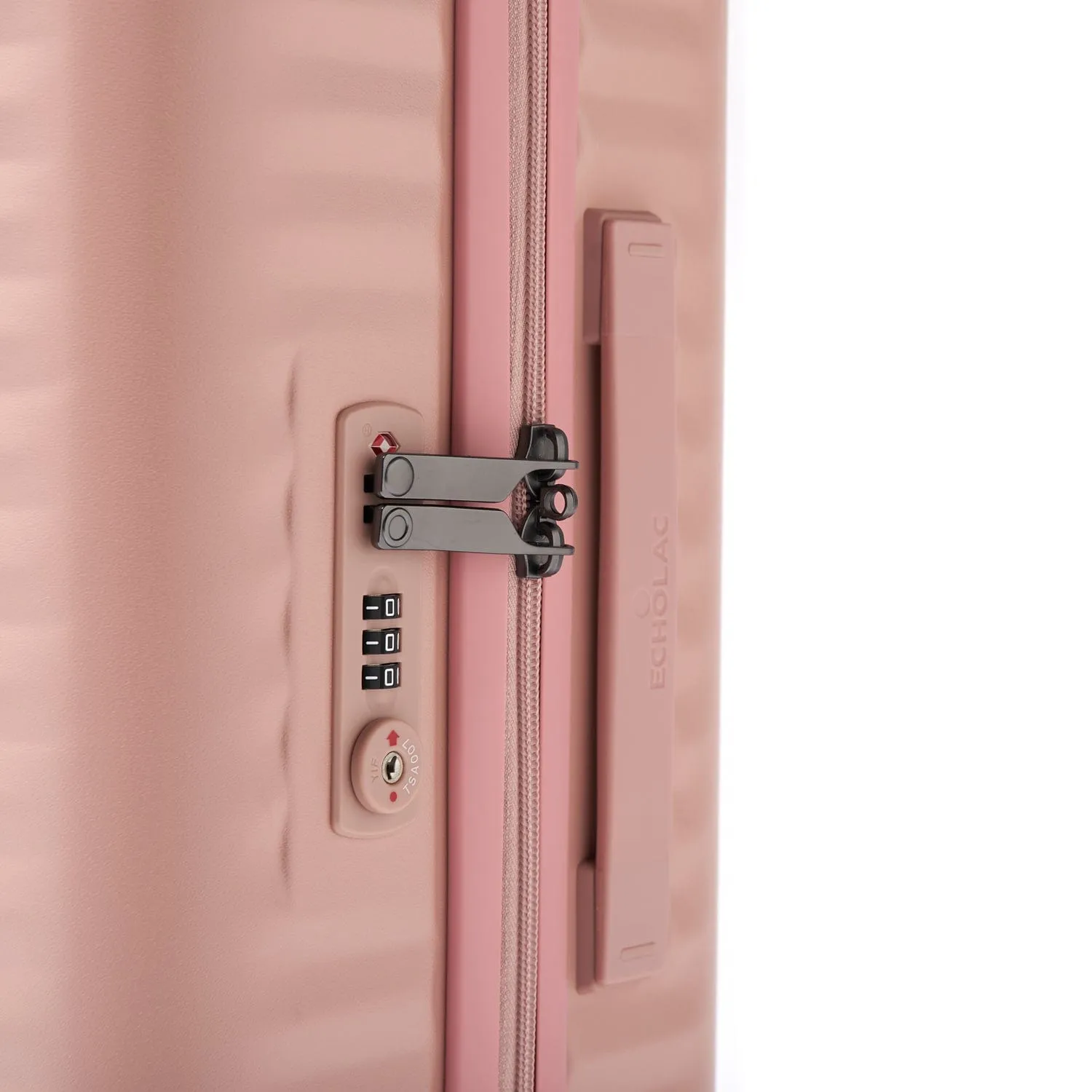 Echolac Celestra 65cm Hardcase Non-Expandable 4 Double Wheel Check-In Luggage Trolley Pink - PC183 24 WOE Pink