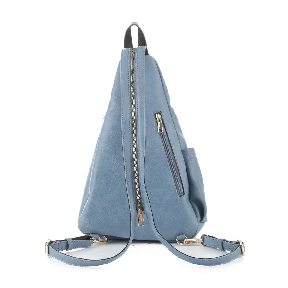 EM1327 Zipper Front Convertible Sling Backpack/Crossbody