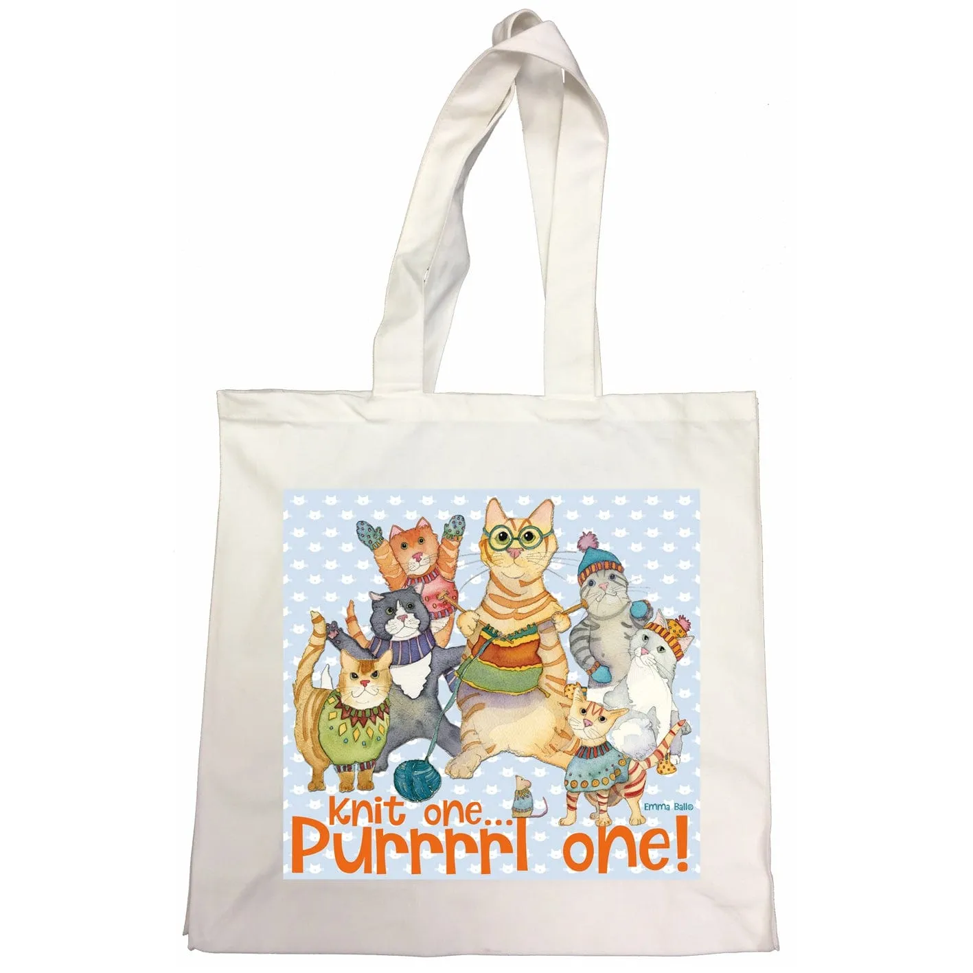 Emma Ball - Cotton Canvas Bag - Purrrrl One