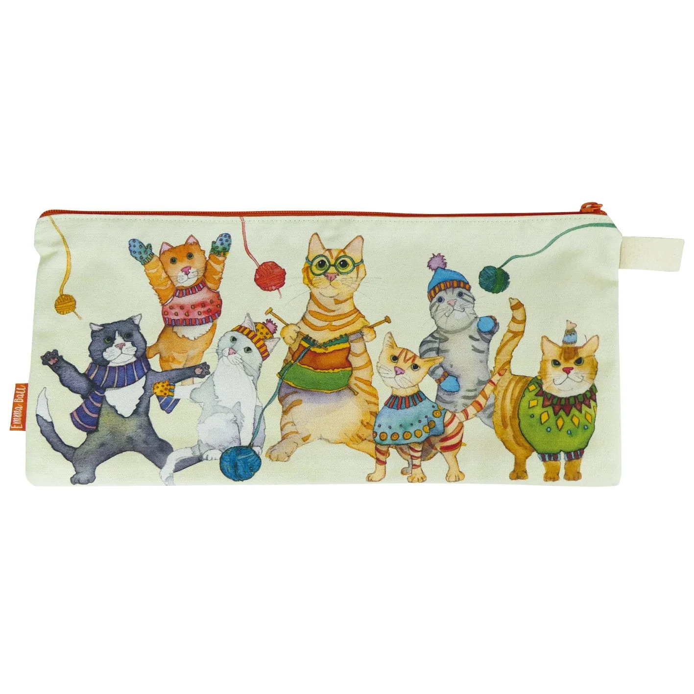 Emma Ball - Long Project Bag - Kittens in Mittens