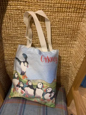 Emma Ball Orkney Puffin bag