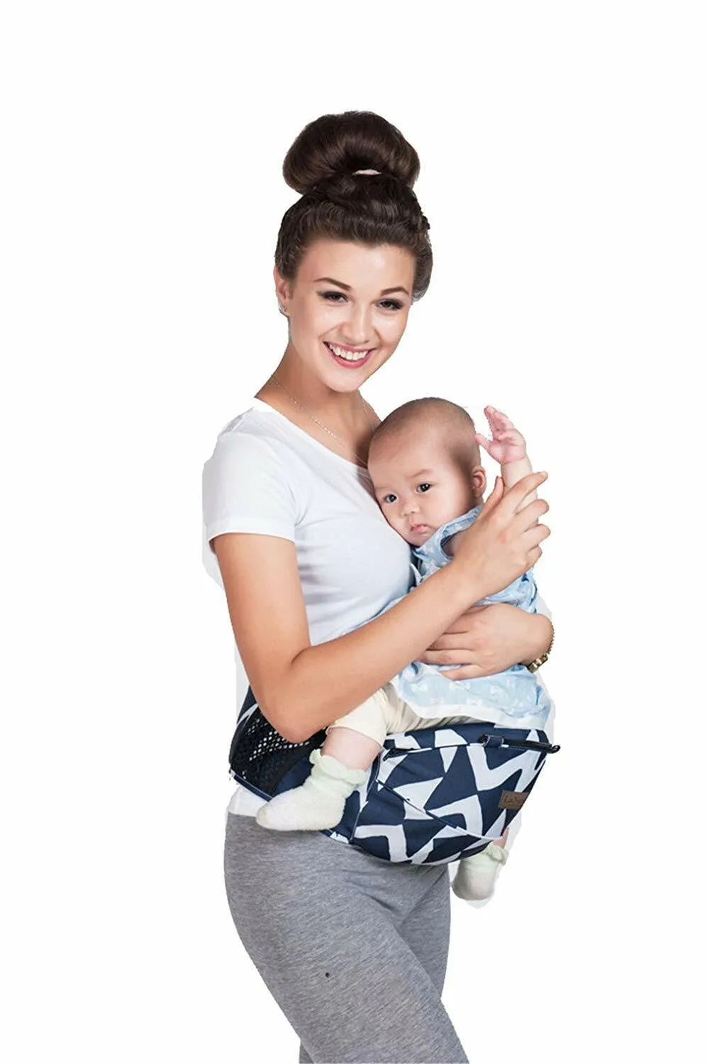 Ergonomic Baby Carrier Backpack with Hip Seat Front and Back for Women and Men