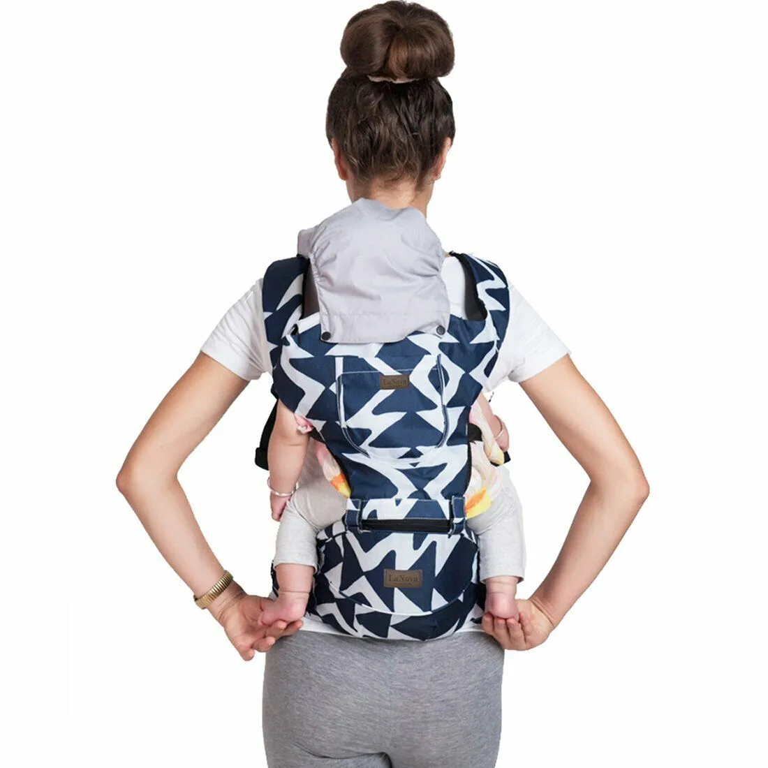 Ergonomic Baby Carrier Backpack with Hip Seat Front and Back for Women and Men