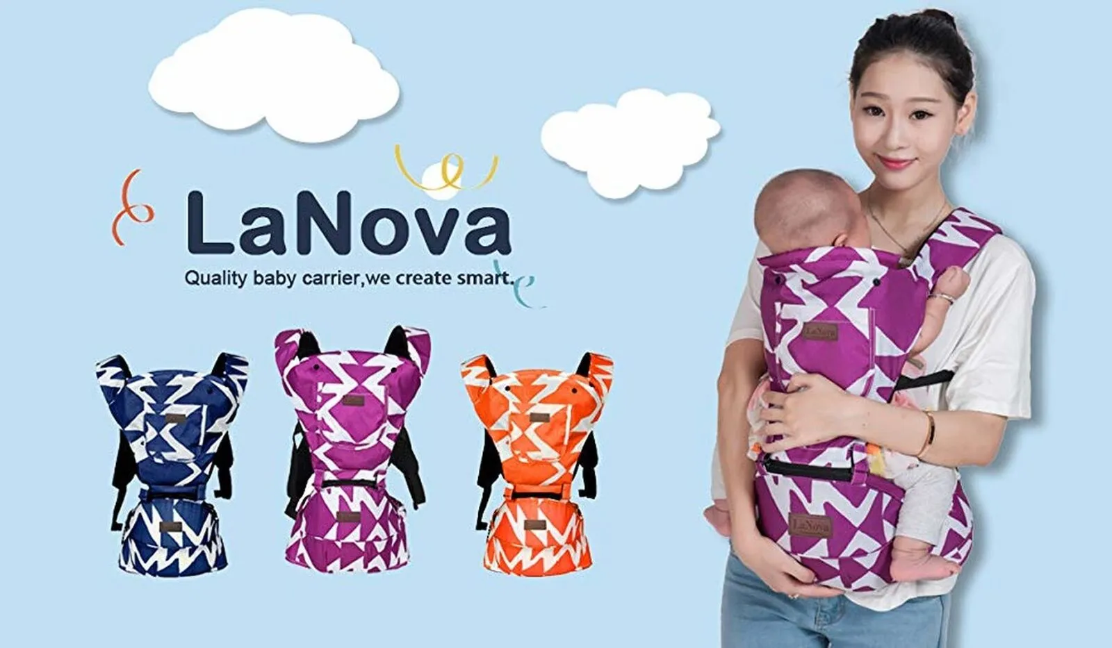 Ergonomic Baby Carrier Backpack with Hip Seat Front and Back for Women and Men