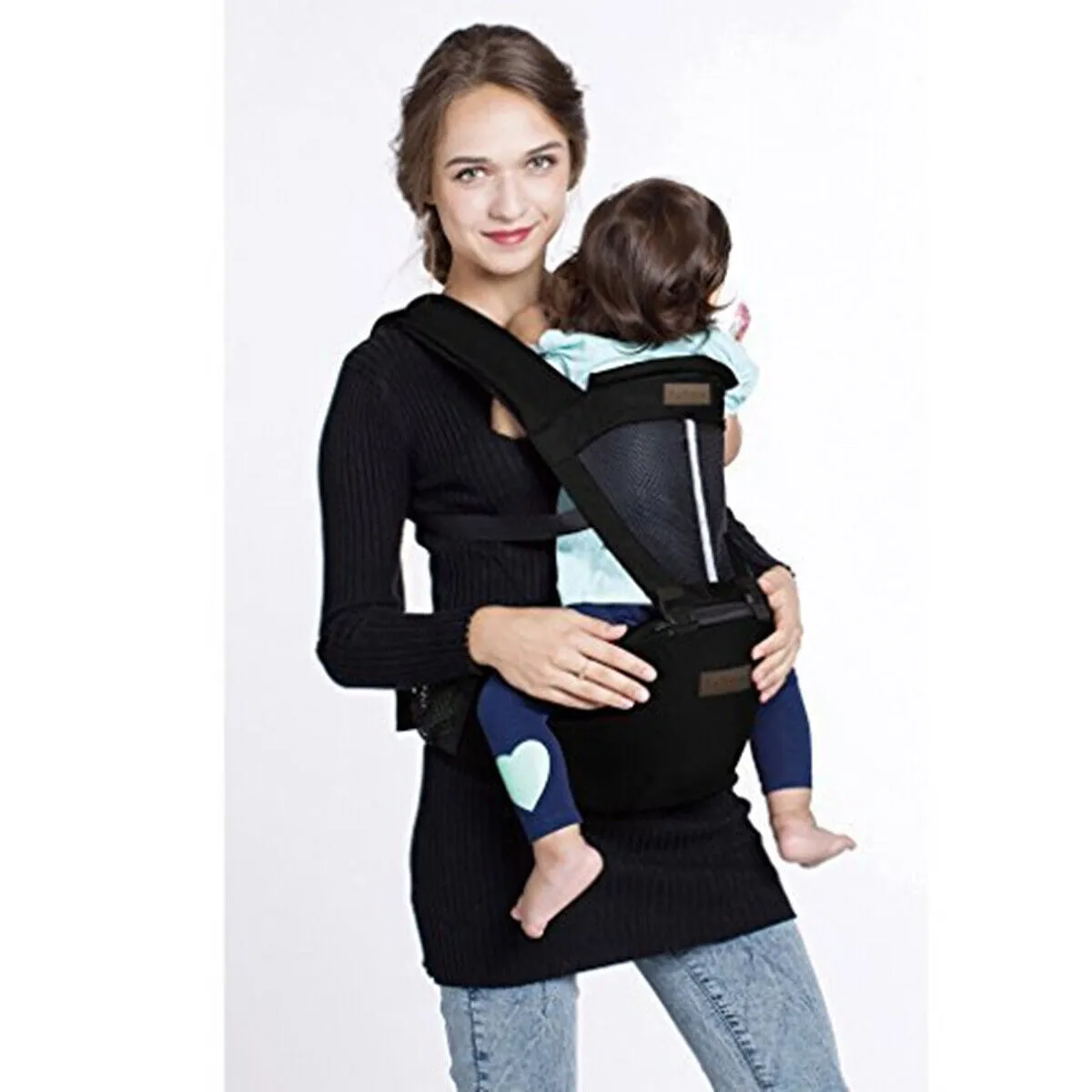 Ergonomic Baby Carrier Backpack with Hip Seat Front and Back for Women and Men