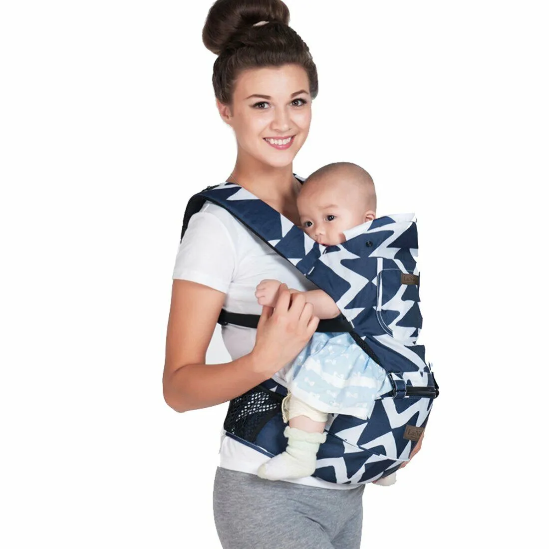 Ergonomic Baby Carrier Backpack with Hip Seat Front and Back for Women and Men