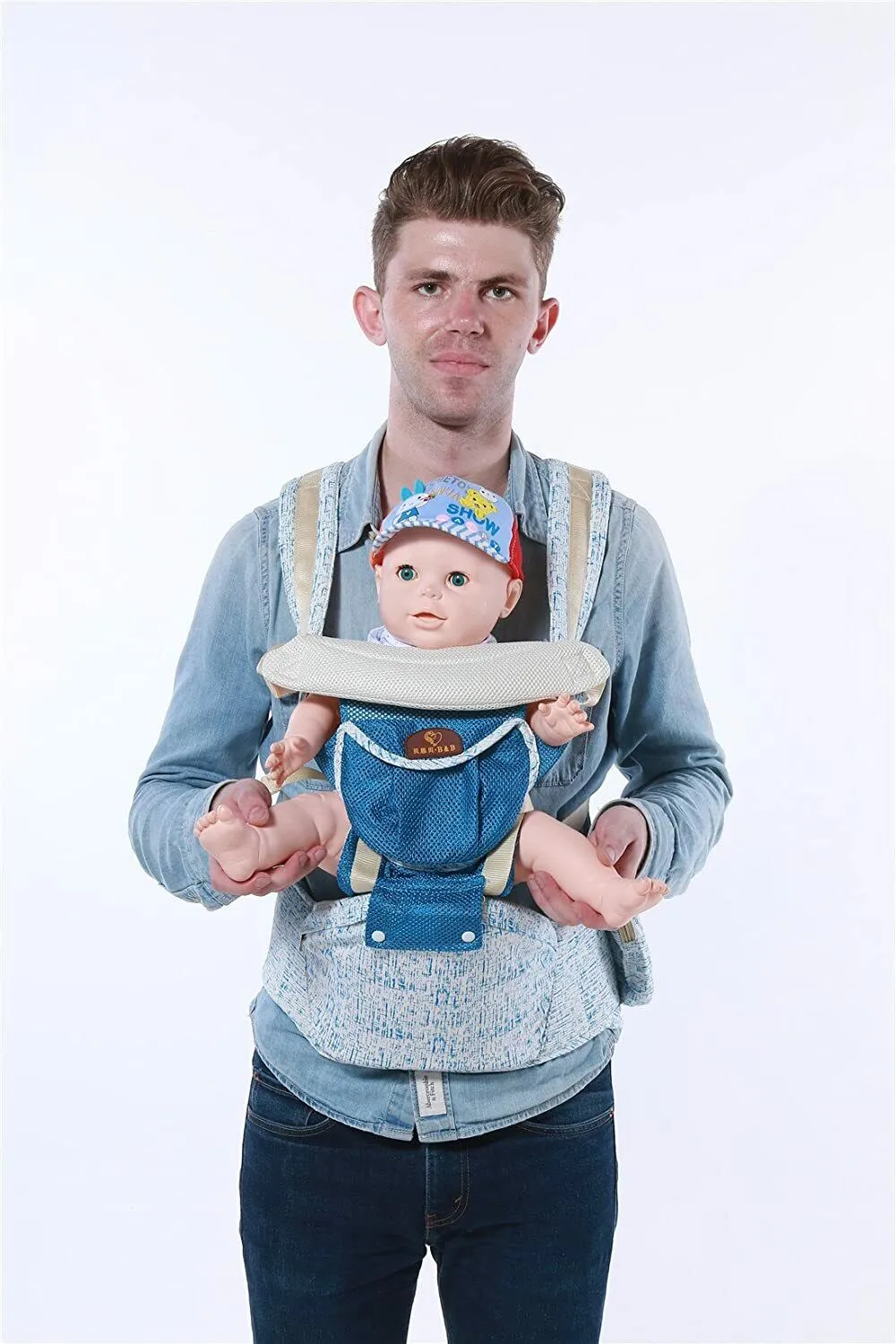 Ergonomic Baby Carrier Backpack with Hip Seat Front and Back for Women and Men