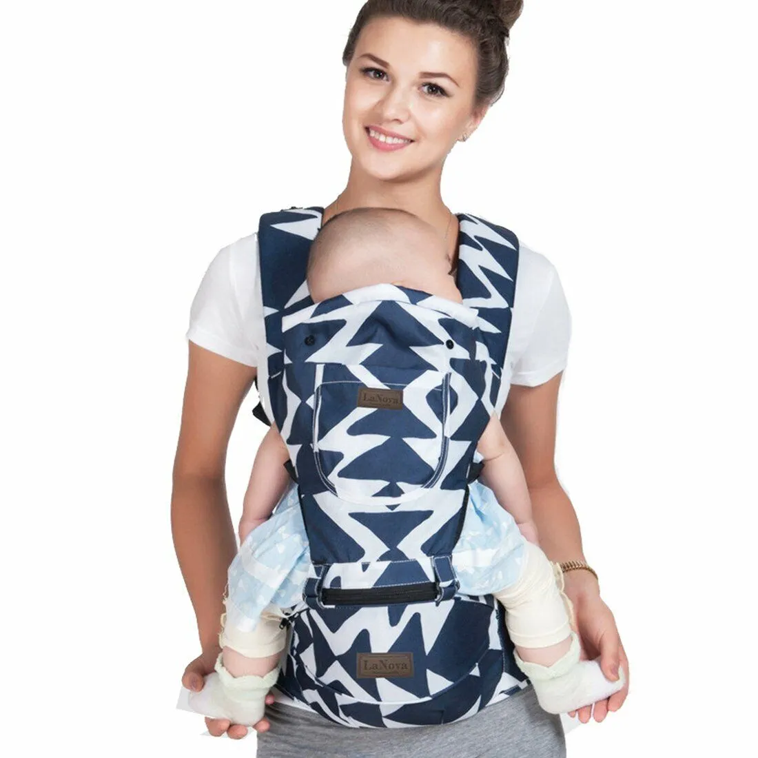 Ergonomic Baby Carrier Backpack with Hip Seat Front and Back for Women and Men