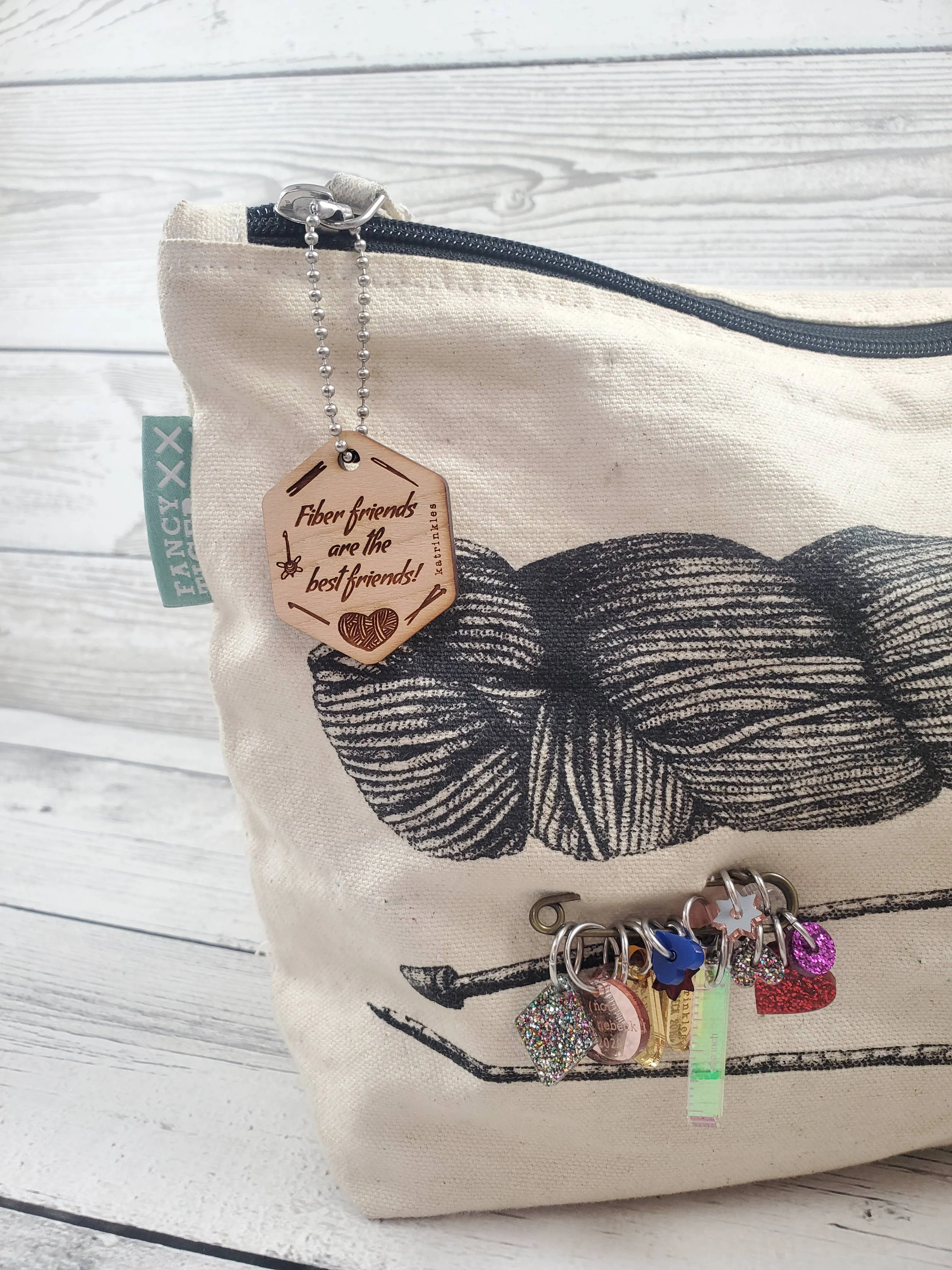 Fiber friends are the best friends! Project Bag Tag