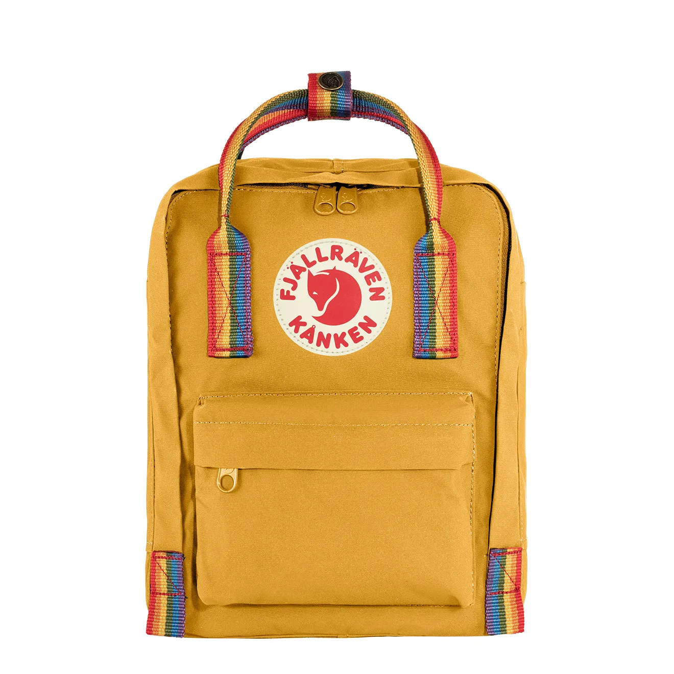 Fjallraven Kanken Rainbow Mini Ochre-Rainbow Pattern