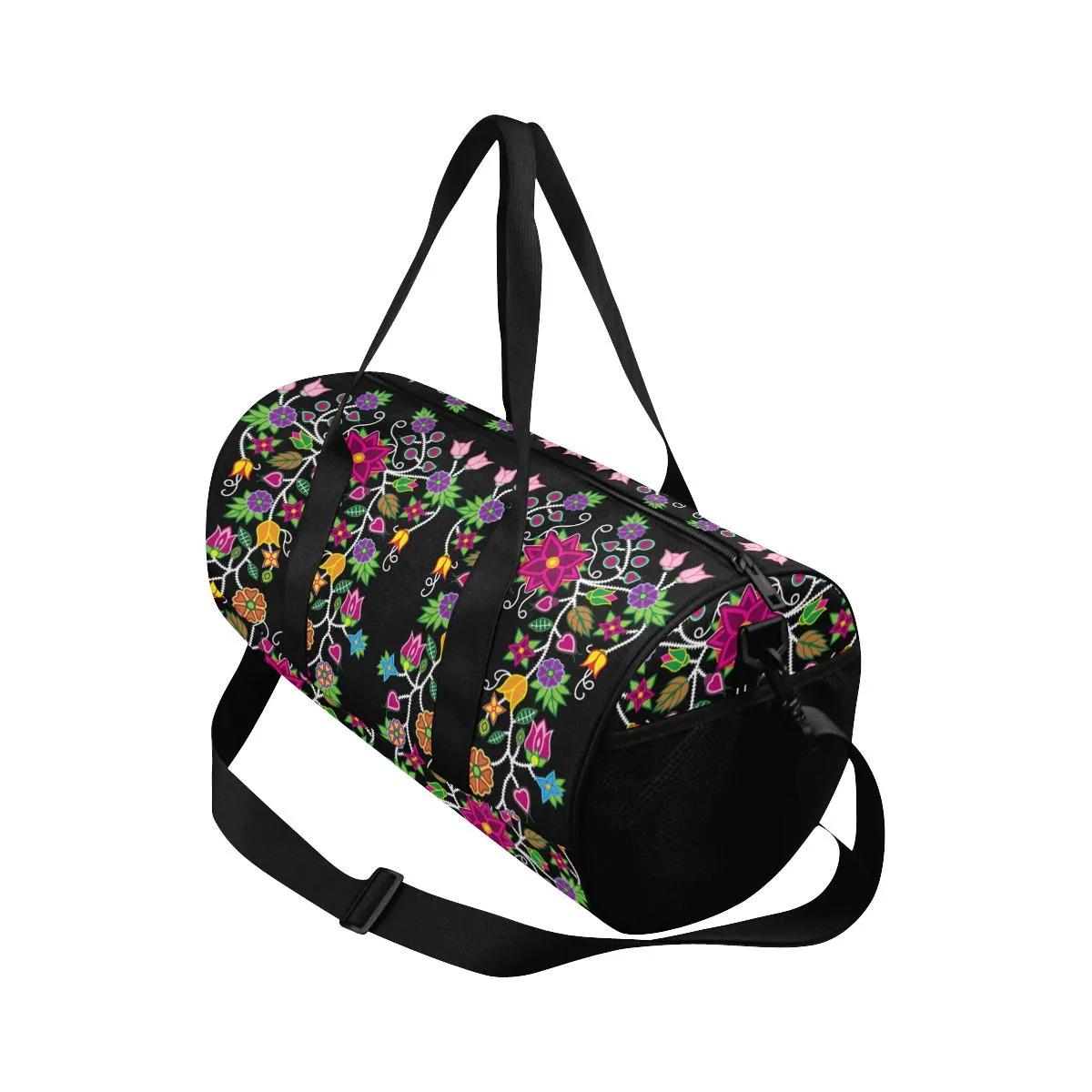 Floral Beadwork Duffle Bag