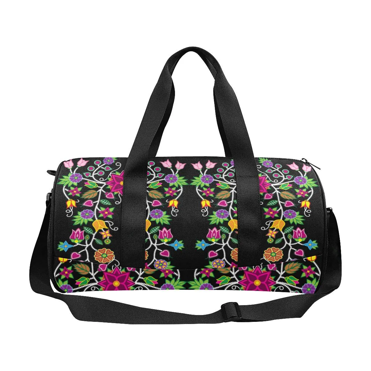 Floral Beadwork Duffle Bag