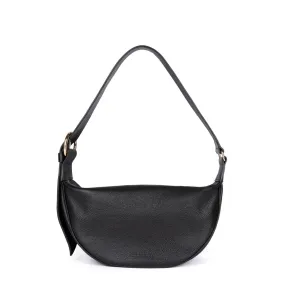 Florence: Black Tumbled Leather Bag