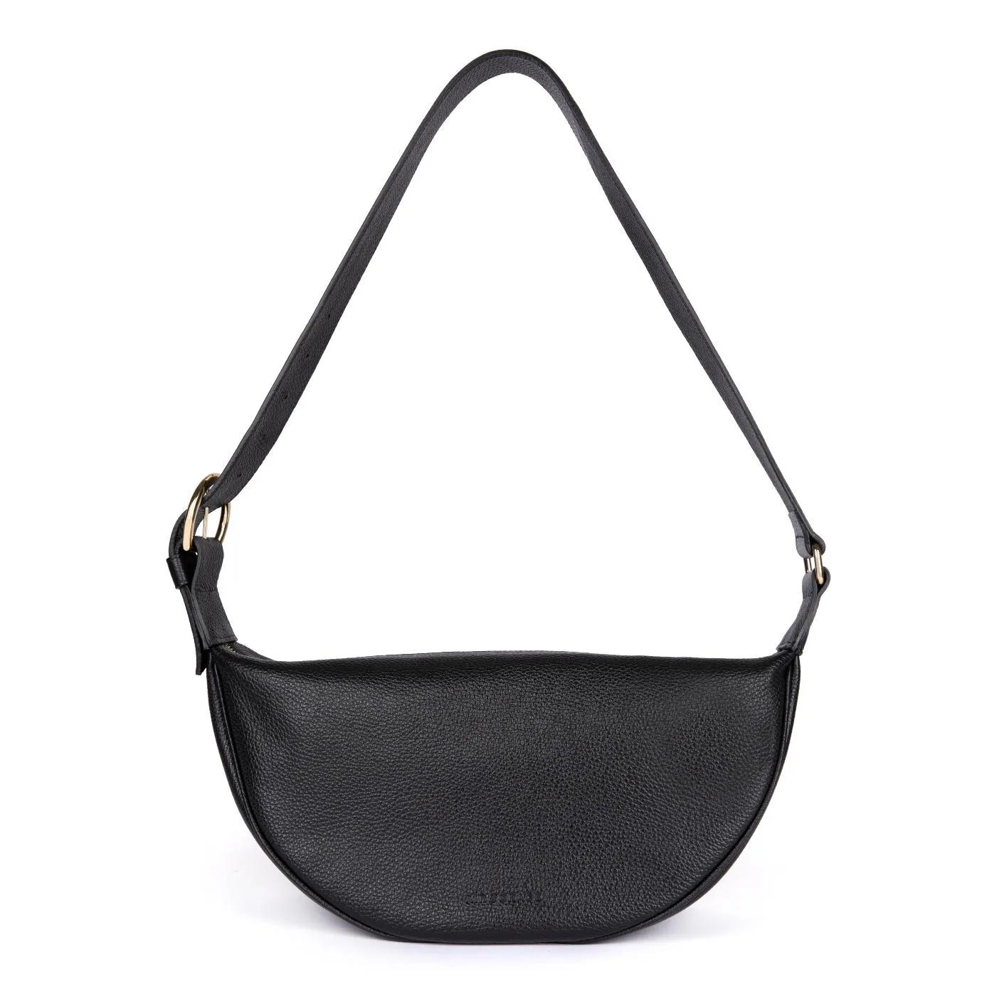 Florence: Black Tumbled Leather Bag