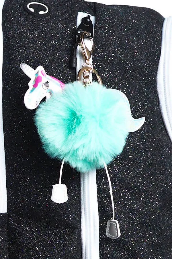 Fluff Unicorn Keychain in Aqua