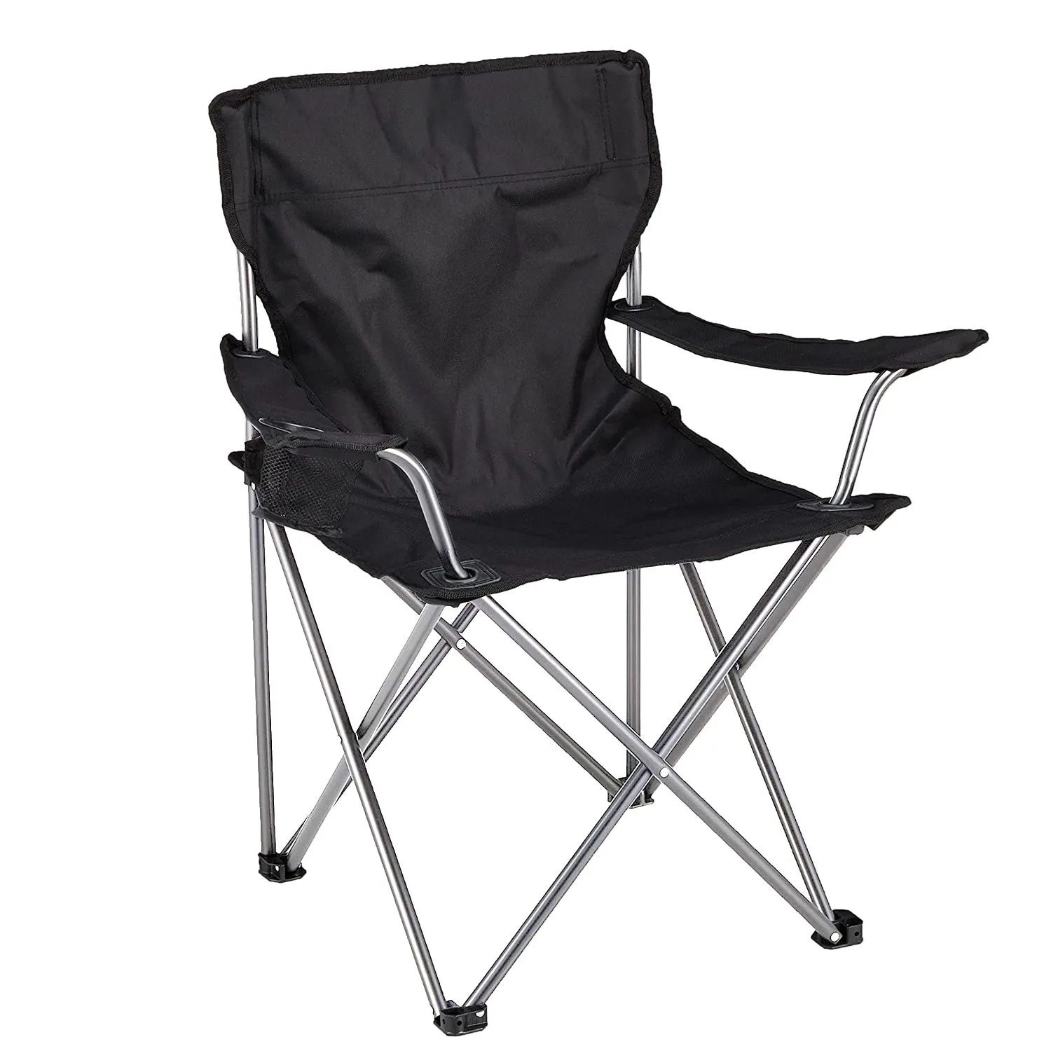 Foldable Beach Chair with Detachable Umbrella Armrest Adjustable Canopy Stool with Cup Holder Carry Bag