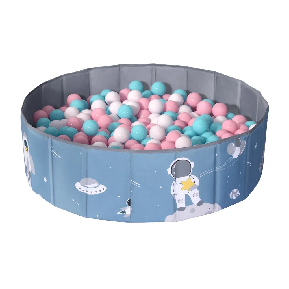 Foldable Kids Ball Pool - 500D Oxford Cloth Blue by Keezi