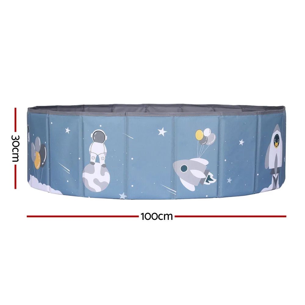 Foldable Kids Ball Pool - 500D Oxford Cloth Blue by Keezi