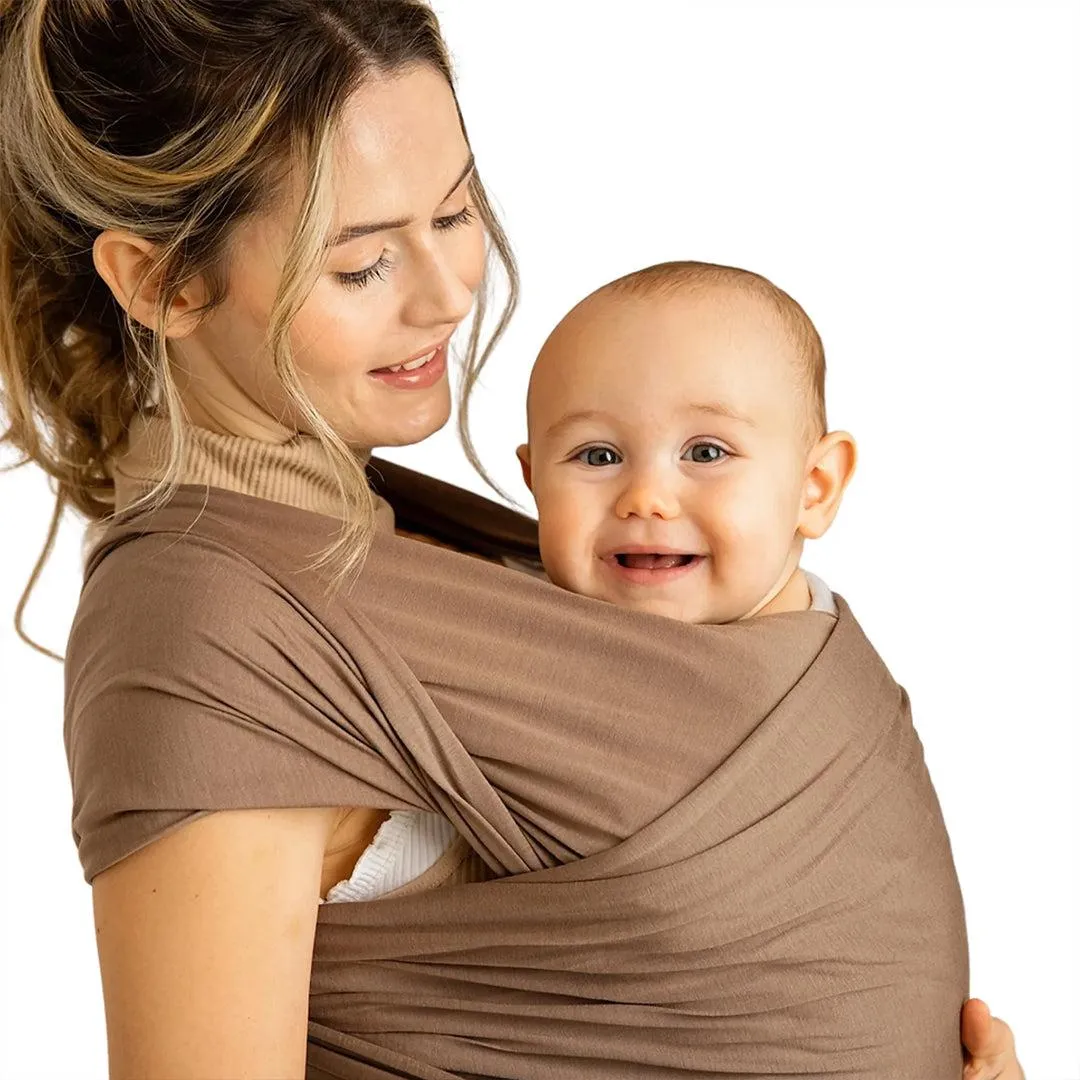 Gaia Baby Gaia Stretchy Baby Wrap Carrier - Organic Cotton - Nutmeg