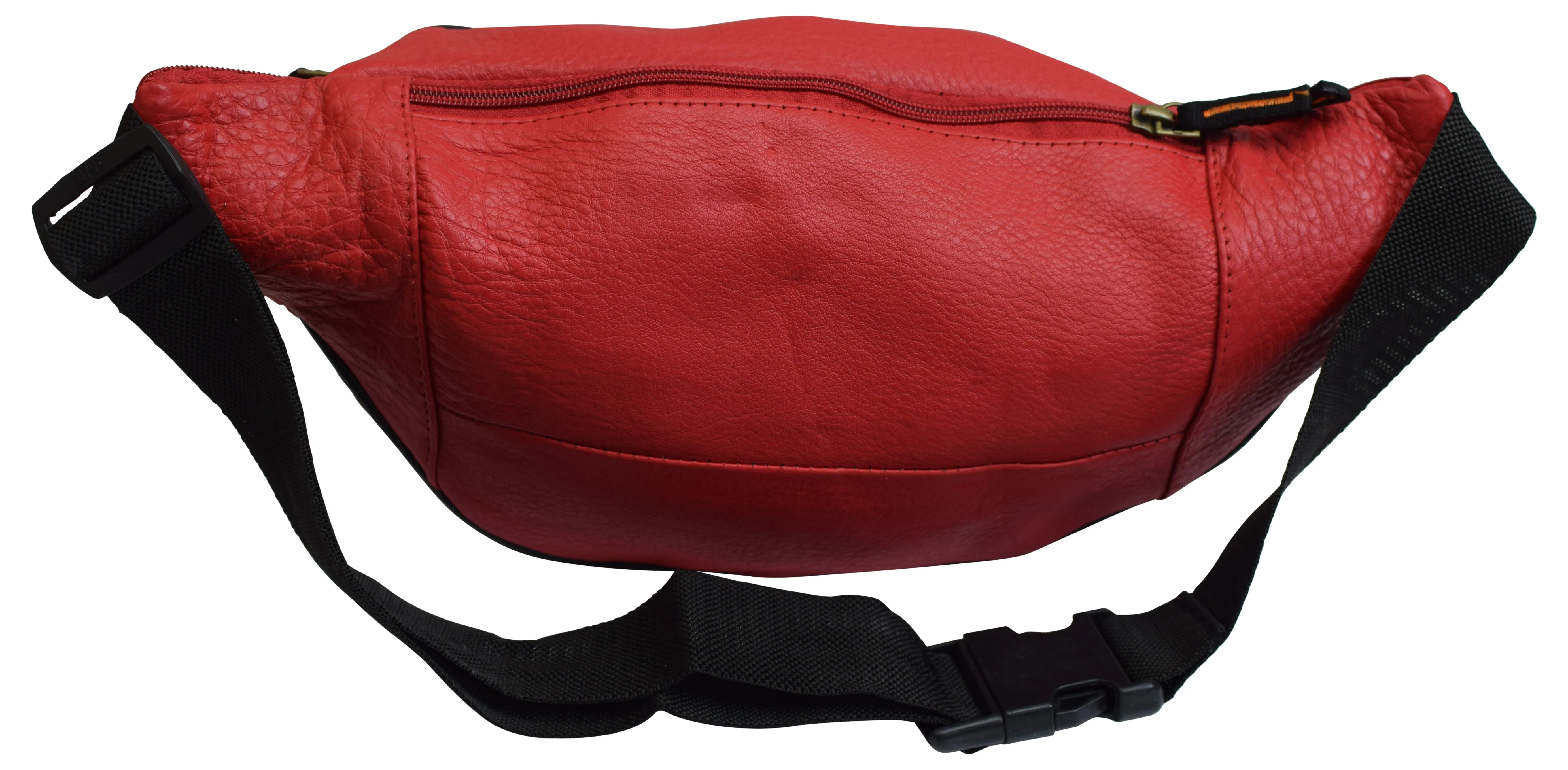 Genuine Pebbled Leather Fanny Pack Multiple Pockets Waist Bag Travel Hiking Sports 7311