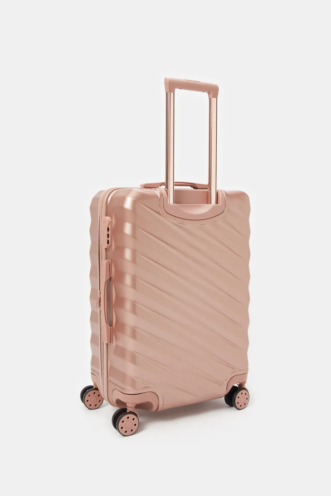 Gold Textured Luggage Trolley (28 Inch)