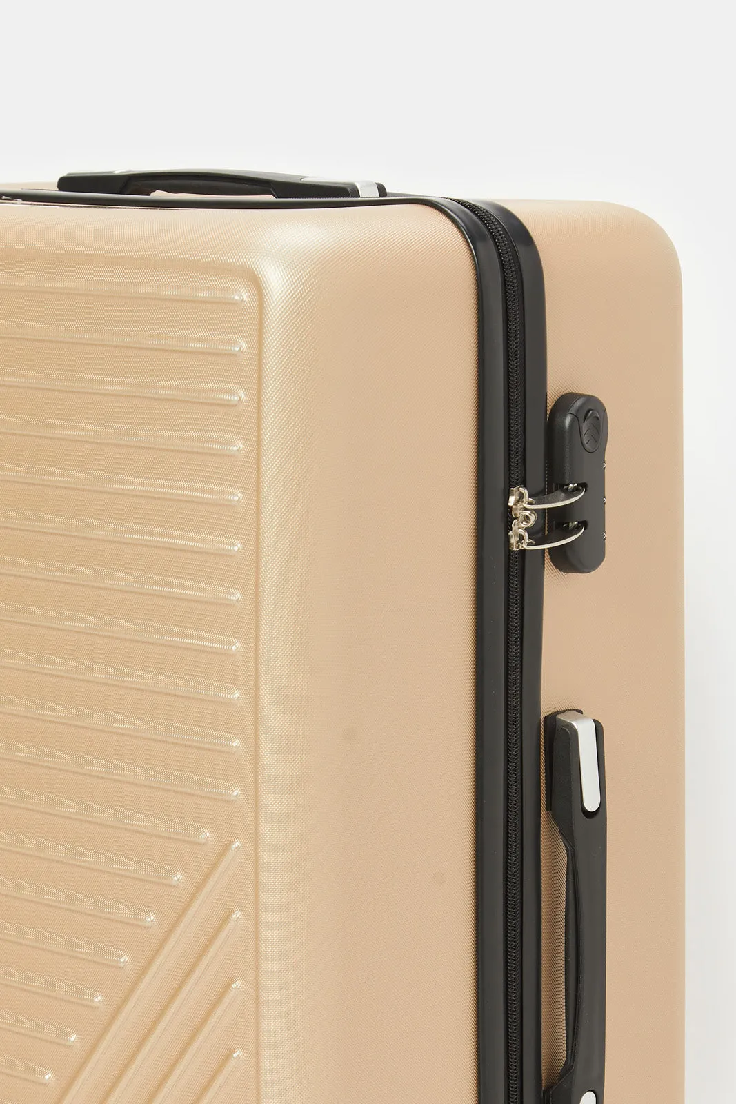 Gold Textured Trolley Luggage (28 Inch)